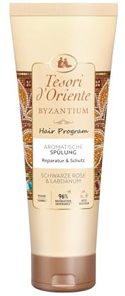 Tesori d'Oriente Hair Program Spülung 'Byzantium' | aromatischer Conditioner mit schwarzer Rose und Labdanum | Reparatur & Schutz für strapaziertes Haar | Wellness-Ritual für Körper & Sinne | 200ml