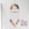 Attrape-rêves arbre de vie avec cristal 7 chakras couleur pierre naturelle brute à suspendre au mur pour chambre, jardin, décoration (argent)