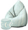 DreamRoots Sitzsack Erwachsene mit Füllung 80x80x120cm - Bean Bag Chair - Sitzsäcke mit Lehne und Hocker und Bezug - Sitzsack Sessel - Chill Sessel Velvet Scandinavian Moons