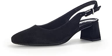 Gabor Damen Slingpumps, Frauen Absatzschuhe,Ausgehschuhe,Abendschuhe,Court Shoes,Slingback,knöchelriemchen,high Heels,schwarz,37 EU / 4 UK