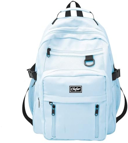 Clufar Schulrucksack Teenager Jungen Groß Causal Rucksack Herren Schulranzen Jungen 5 Klasse Blau Wasserdicht Schultasche Backpack School Bag Daypack für College Travel Reisen,Blue