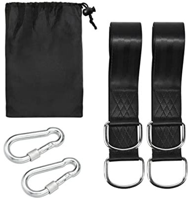 ULIJTH Tree Swing Straps Hanging Holds With Two Heavy Duty Carabiners Camping Hammock Strap Accessories