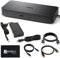 Dell - Docking station SD25 da 10 Gbps, adattatore da 180 W + cavo HDMI + DisplayPort + cavo C a C + panno, docking station Dell, supporta monitor doppi/triple e display 4K
