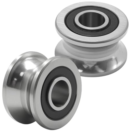 Ollanoos 2 Stück Lager 8 x 22,5 x 14,5 mm U Nut Kugellager | Geeignet für Industrielle Automatisierungsgeräte, Spielzeug, Modelle und Elektrowerkzeuge