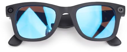 Dpofirs AI Smart Brille mit Kamera, 8 MP Kamerabrille, Bluetooth Übersetzungsbrille, Videoaufzeichnungs Sonnenbrille, für Reisetreffen, Vlogging (Blue)