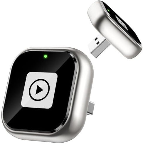 ENOMIR Wireless CarPlay Adapter, Plug und Play, Sie Wired Android Auto/Carplay in Wireless, Superschnelle und Stabil, Typ-C/USB Adapter Kompatibel mit Android & iOS Phone