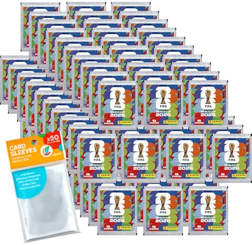 Bundle mit World Cup 2026 Sticker 100 Tüten + Exklusive Collect-it Hüllen (Eigenmarke Bundle)