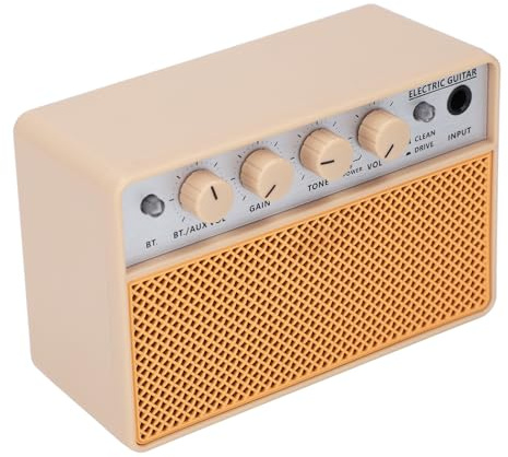 Sorandy Amplificatore per Chitarra Bluetooth da 10 W con Clean e Drive, Amplificatore per Chitarra Elettrica, Portatile Wireless Ricaricabile Tramite USB, Ideale per Esercitazioni Indoor