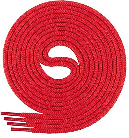 Di Ficchiano Schnürsenkel rund Ø 4,5 mm – 1 Paar – reißfest, abriebfest, wetterbeständig – für Wander-, Trekking-, Boots & Stiefel - Farbe: rot 90cm
