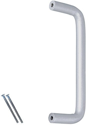 White Hinge Aluminium D Pull Handles 100mm | Cupboard Door Knob with Fixings
