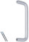 White Hinge Aluminium D Pull Handles 100mm | Cupboard Door Knob with Fixings