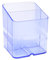 Exacompta 67710D 10er Pack Premium Stiftehalter Pen-Cube mit 2 Fächern für mehr Ordnung auf dem Schreibtisch Stifteköcher Stiftebox Aufbewahrungsbox Organizer eisblau transparent