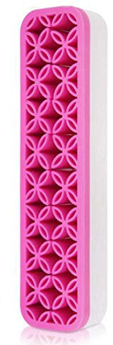 Vela.Yue Silicone Makeup Brush Holder Beauty Tools Organizer Display Stand Cosmetic Storage Sewing and Quilting Notion Stash and Store (Pink)
