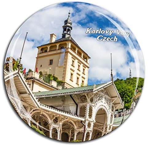 Weekino Marktkolonnade Karlsbad Tschechische Kühlschrankmagnet 3D Kristallglas Tourist City Travel Souvenir Collection Geschenk Strong Refrigerator Sticker