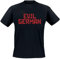 Rammstein Herren T-Shirt Evil German Offizielles Band Merchandise Fan Shirt schwarz mit mehrfarbigem Front und Back Print (M)