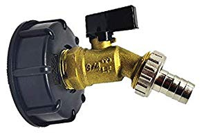 TOOLSTAR IBC Adapter, 1000 Liter Tankadapter IBC Tankadapter S60X6 auf Messing Garten-Wasserhahn, 1,9 cm Nippel-Stil für Haus und Garten Wasseranschlüsse