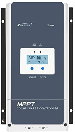 EPEVER 80A MPPT Régulateur de Charge Solaire 12V/24V/36V/48V avec Écran LCD, Tension de Circuit Ouvert Jusqu'à 150V pour Scellé, GEL, Inondé et Utilisateur - Tracer 8415AN
