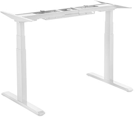LogiLink EO0001W - elektrisch Höhenverstellbares Schreibtischgestell 3-Stufig mit Doppelmotor in Weiß