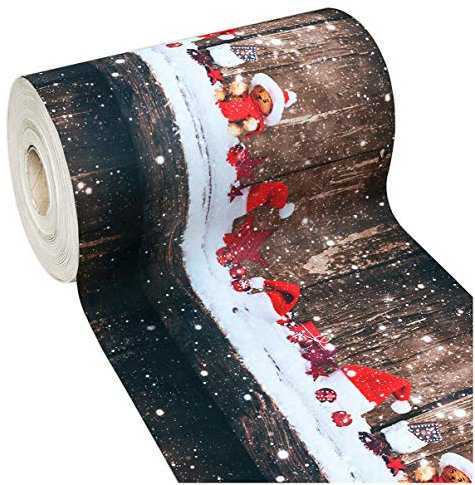 emmevi Teppich für Küche, Weihnachten, modern, schmutzabweisend, rutschfest, Modell Moma Weihnachten 40, 53 x 115 cm