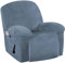 HKPLDE Sesselbezug Samt 4-Stück Sesselbezug Möbelschutzbezug Sofa Schonbezug Für Liegestuhlbezug,Für Kinder, Haustiere-grau Blau