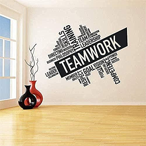 Wandaufkleber Teamwork Büro Wandaufkleber Büroraum Team Wandtattoo Vinyl Wandbild Poster Wanddekoration Wohnzimmer Dekoration 57X76Cm