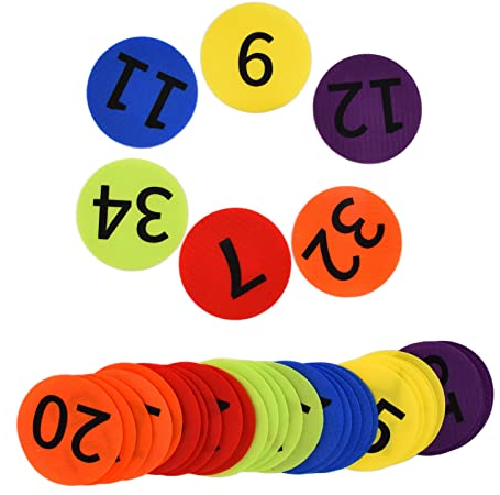 36pcs Multicolor Zahlen Teppichmarker Kinderspiel 6 Farben Teppich Flecken Kreise Punkte für Klassenzimmer(Packung mit 36 Tabletten) Toysandgames Puzzles, Puzzles, Lernspielzeug Zum Selbermachen