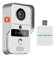 YCWG Tuya Smart Life Sonnette vidéo avec carillon, interphone de vision nocturne WiFi sans fil 1080P, surveillance de sécurité, système de contrôle d'accès par téléphone vidéo, Argent