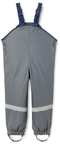 Playshoes Pantalon Boue, Salopette de Pluie, Doublure Textile, Gris foncé, 104 Mixte Enfant