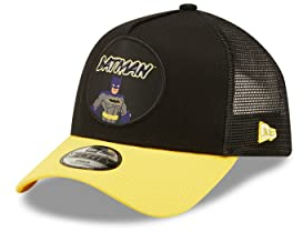 New Era Batman Comic Black Yellow 9Forty Kids A-Frame Adjustable Trucker Cap - Youth