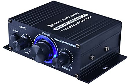 UKETO AK-170 HiFi Stereo Digital Audio Amplifier Receiver for Home Speakers System 200W+200W Dual Channel Power Amp with RCA Input