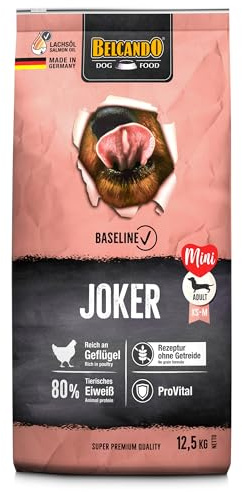 BELCANDO Baseline Joker [12,5kg] Getreidefreies Trockenfutter für Hunde | Für ausgewachsene Hunde Kleiner und mittlerer Rassen