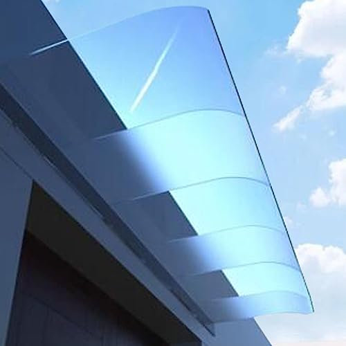 KOOEIN Marquise de Porte/auvent de Porte Store Marquise Solaire Abri, Auvent de fenêtre en Polycarbonat UV Protection, Toit Marquise Moderne, terrasse, Invisible Pluie Couverture,40x240cm/16''x94''