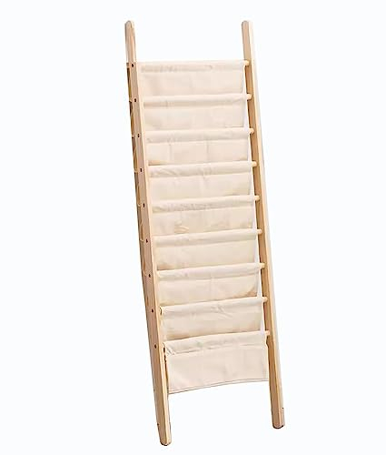 SRNSAEB Zeitschriftenständer 57 Zoll/144 cm Höhe, Leichter Zeitschriftenständer, Eleganter Prospektständer Aus Holz Mit Komplettem Zubehör for Ausstellungen/Messen/Einkaufszentren