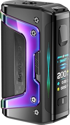 GEEKVAPE Aegis Legend 5 Box Mod 200W | 510 Fil - ECO / Smart / Normal / Custom / TC Type-C fit GeekVape Z Sub Ohm Tank, Sans nicotine, San Batterie (Arc-en-ciel Aurore -)