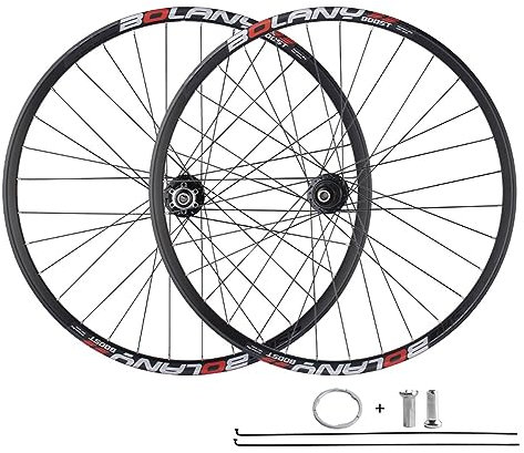 27.5 29 Mountainbike-Laufradsatz BOOST Steckachse MTB-Laufräder Doppelwandige Leichtmetallfelgen 32 Löcher Scheibenbremse Vordere Hinterradnabe 8-11 Gang Kassette ( Color : Black , Size : 29inches )