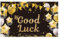 Glücksbanner – „Sorry Your Leaving“-Banner, Glücksbanner für Kollegen, viel Glück in Ihrem neuen Job, schwarzgoldene Glücksdekorationen, 180 x 110 cm