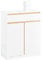 SoBuy Wäscheschrank mit ausklappbarem Wäschesäcken Wäschesack Wäschetruhe Wäschekorb Badmöbel Weiß BHT ca. 71x85x33cm BZR79-W