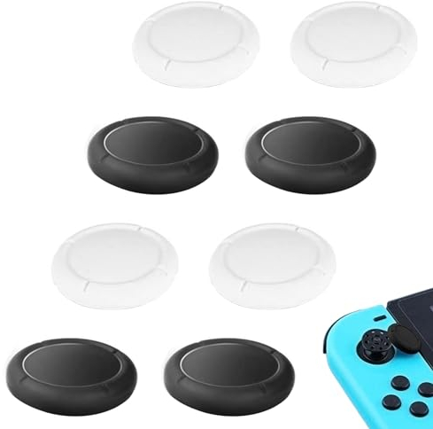 4 Paare Joystick Kappen, Ersatzkappe für Controller Switch Joystick Kappen für Nintendo Switch/Lite/OLED, Thumb Grip Analog Stick Cover Joy Con Controller Kappen(4 Schwarz 4 Weiß)