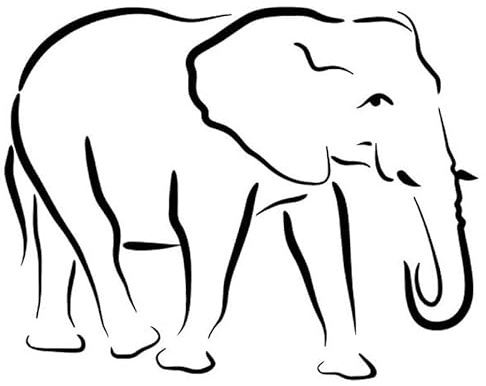 15.6CMx12.3CM Elefant Kreative Einfache Auto Aufkleber Decor Körper Von Auto Vinyl Decoral Schwarz/Silber