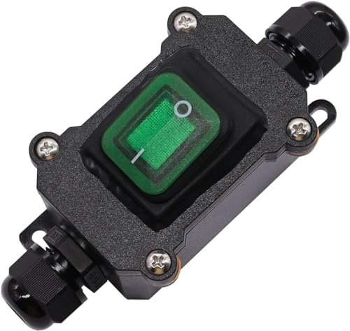 IP67 Interruttore del cavo in linea impermeabile ON/OFF 20A 250 V/16A 125 V Verde LED LED LAMPAGGIO INIGLIORE Interruttore esterno…
