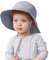 Zando Uv Sonnenhut Baby, Unisex Neugeborenen Mütze, Verstellbarem Bindebändern Cap, Sommerhüte UPF 50+ Für Baby Mädchen Jungen, Grau, 50