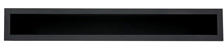 Rejilla de Ventilación Lineal Metálica Negra RAL 9005 – Rejilla de Salida de Aire para Chimenea, Conductos, Paredes, Techos o Túneles – Diseño Moderno Lacado en Polvo. (60 x 9 cm)