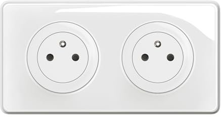 LEGRAND - Prise Electrique Double Céliane Surface Confort avec Plaque + Cadre Saillie - Prise pour Pose en Applique avec Socle Rétractable - Blanc