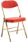 Luxuriöser Tragbarer Klappstuhl, Klappbarer Esszimmerstuhl Aus Cordstoff, Bequemer Empfangsstuhl Für Das Wohnzimmer, Indoor-Rückenstuhl Mit Kissen, Tragfähigkeit 130 Kg(Color:Red*2)