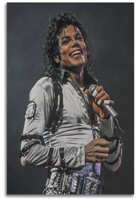 RIOEPURRT Poster, Motiv: Sänger, Michael Jackson, dekoratives Gemälde, Leinwand, Wandposter und Kunstdruck, modernes Familienschlafzimmer, Dekoration, Poster, 20 x 30 cm