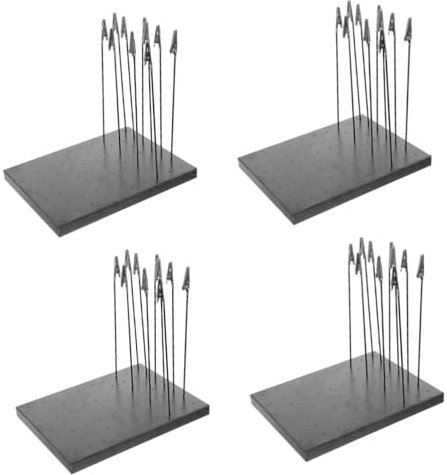NUOBESTY 4 Sets Bemalte Basis Farbklammer Basis Malzubehör Farbklammern Basisstift Modell Lackzubehör Krokodilklemme Basisklemmen Bastelzubehör Farbklammer Halter DIY Versorgung