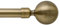 Gardinenstangen Ball Endstücke Antik Messing Ausziehbare Gardinenstangen 76 bis 140 cm mit 3 Stück Vorhanghalterungen 30 bis 55 Zoll Länge für Wohnzimmer, Schlafzimmer, Küche
