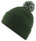 Roughtex Bommelmütze Damen Herren - Doppellagige Wintermütze als Beanie oder mit Umschlag tragbar Oliv
