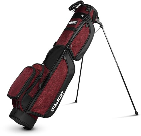 Lyle and Scott Gleneagle Golf Bag - Lightweight Golf Bags for Men with 3 Way Full Length Divider, Insulated Cool Pocket, Durable Handle, Retractable Stand, Padded Strap - Golf Stand Bag