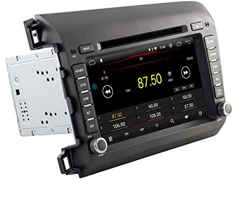 JINFOLI Reproductor multimedia for coche con WIFI, estéreo, navegación GPS, DVD, audio, DSP, Android 11.0, radio for coche de 2 Din, compatible con Civic, 2012-2015 Sistema estéreo de audio para autom